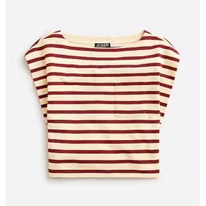 J. Crew Women's Boatneck muscle T shirt in stripe mariner cotton